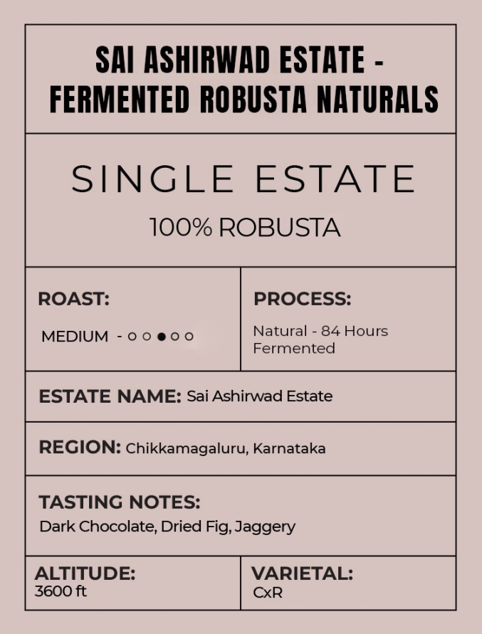 Sai Ashirwad Estate - Fermented Robusta Naturals