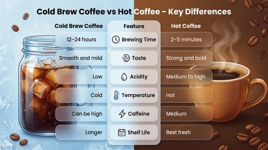 Cold Brew Coffee vs Hot Coffee